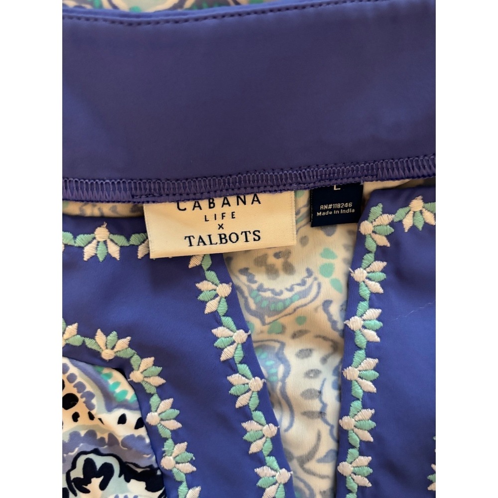 Cabana Life x Talbots UPF 50 Byron Bay Floral Embroidered Tunic Cover-Up Large - Picture 2 of 9